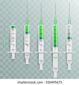 Medical syringe set