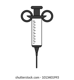 Medical syringe symbol