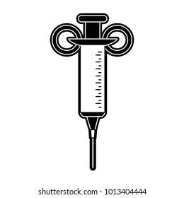 Medical syringe symbol