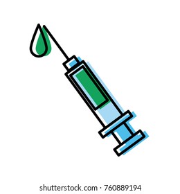 Medical syringe symbol