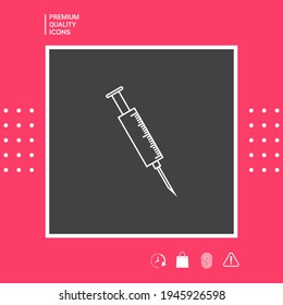 Símbolo de jeringa médica, elementos para su diseño