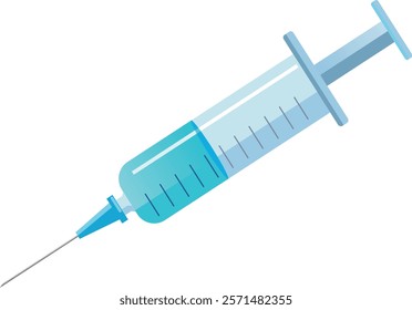 Medical syringe symbol vector illustration