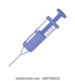 medical syringe vaccine isolated icon