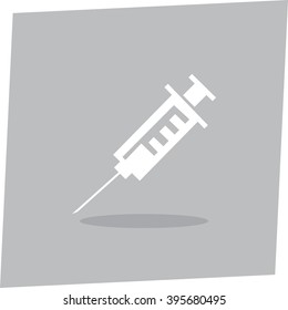 Medical syringe vector icon