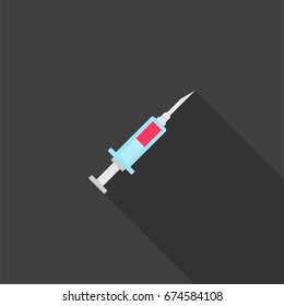 medical syringe vector icon