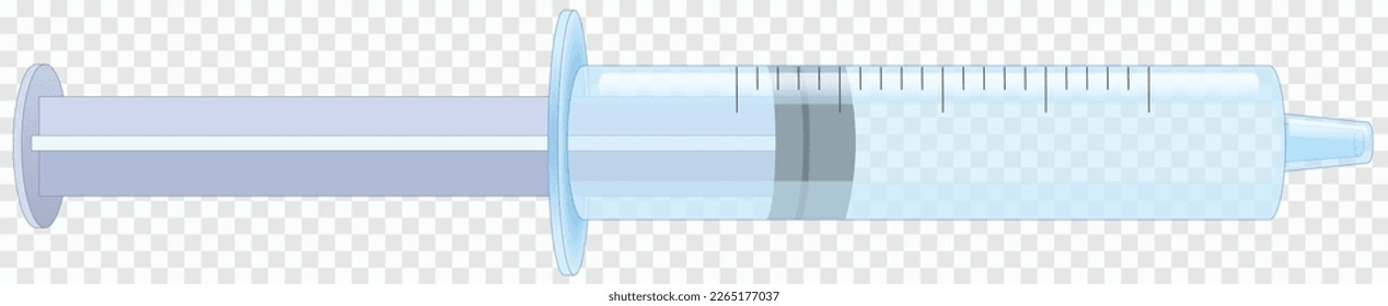 Medical syringe vector illustration without needle and isolated.