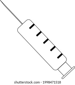 jeringa médica en vector simple