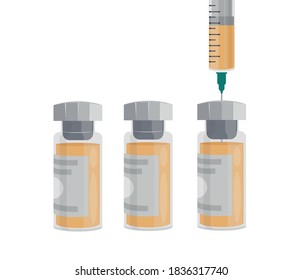 Medical Syringe And Vial Icon
