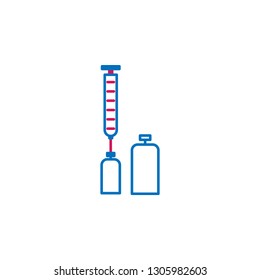 Medical, syringes colored icon. Element of medicine illustration. Signs and symbols icon can be used for web, logo, mobile app, UI, UX on white background
