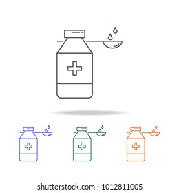 Medical syrup for kidney icon. Medicine Element of multi colored icons for mobile concept and. Thin line icon for website design and development, app development. Premium icon on white background