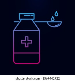 Medical syrup for kidney nolan icon. Simple thin line, outline vector of medecine icons for ui and ux, website or mobile application