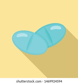 Medical tablet icon. Flat illustration of medical tablet vector icon for web design