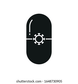 Medical tablet icon. Simple vector illustration.