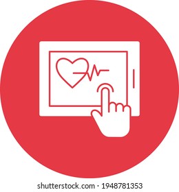 Medizinisches Tablet-Symbol, Vektorbild. Kann für den medizinischen Bereich verwendet werden. Geeignet für mobile Apps, Web-Apps und Printmedien.