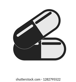 Medical tablet and pill vector icon isolated on white background eps10