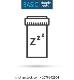 medical tablet simple line icon