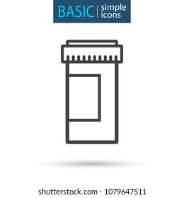 medical tablet simple line icon