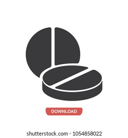 Medical tablet vector icon