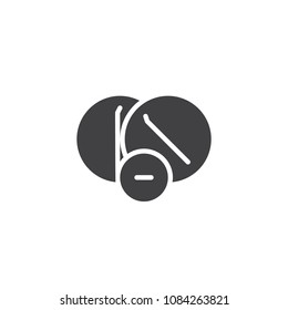 Medical tablets minus vector icon. filled flat sign for mobile concept and web design. Drugs delete simple solid icon. Symbol, logo illustration. Pixel perfect vector graphics