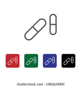 Medical, tablets vector icon. Element of medicine for mobile concept and web apps illustration. Thin line icon for website design and development. Vector icon