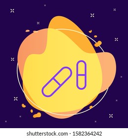 Medical, tablets vector icon. Element of medicine for mobile concept and web apps illustration. Vector icon on abstract background