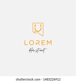 Medical talk logo template vector design illustration