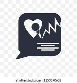 Medical talk vector icon isolated on transparent background, Medical talk logo concept