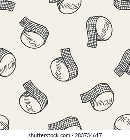 medical tape doodle seamless pattern background