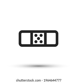 Medical tape icon vector medical element for trendy design. Simple pictogram for mobile concept and web apps. Vector line patch bandage icon isolated on a white background.	