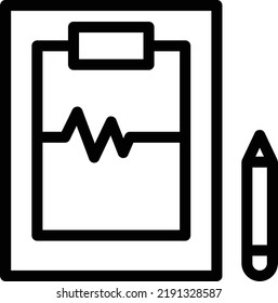 Medical Task Icon With Outline Style, Medical Sign And Symbol Isolated On White Background