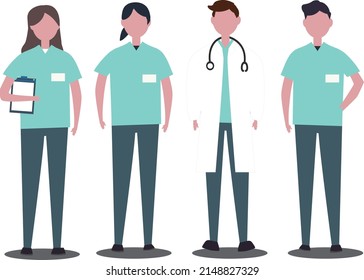 Medical team. Doctor and nurse. healthcare workers at hospital 