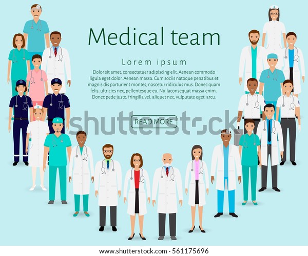 Medical Team Group Doctors Nurses Paramedics Royalty Free Stock