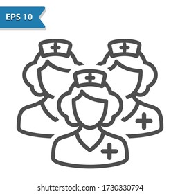 Medical Team Icon. Professional, pixel perfect icon, EPS 10 format.