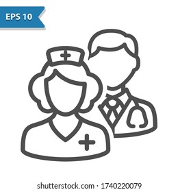 Medical Team Icon. Professional, pixel perfect icon, EPS 10 format.