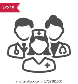 Medical Team Icon. Professional, pixel perfect icon, EPS 10 format.