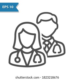 Medical Team Icon. Professional, pixel perfect icon, EPS 10 format.