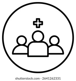 Medical team icon simple flat icon vector symbol