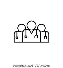 Medical team icon simple vector symbol