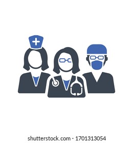 Medical Team Icon, vector graphics