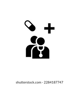 Medical team sign icon isolated on white background. Graphical symbol modern, simple, vector, icon for website design, mobile app, ui. Vector Illustration