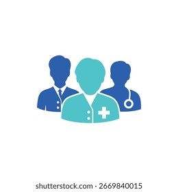 Icono de Vector de Equipo médico | Ilustración de médicos, enfermeras y personal de atención médica para servicios hospitalarios y clínicos