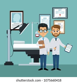 Medical teamwork at office