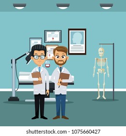 Medical teamwork at office