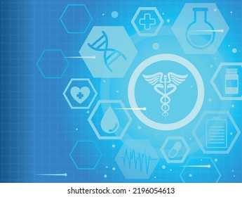 medical tech with icons background