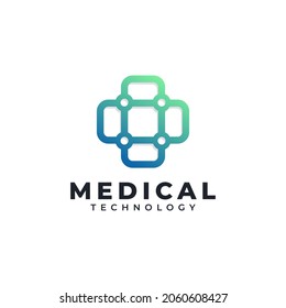 Design-Template-Element für medizinisches Tech-Logo