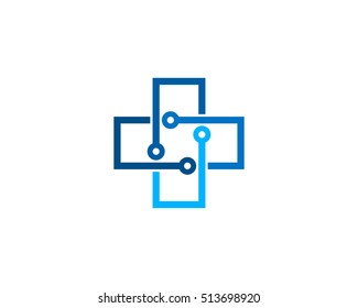 Medical Tech Logo Design Template Element