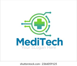 medical tech logo designs simple for health service media