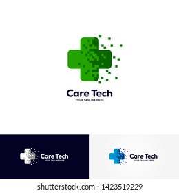 medical tech logo designs template, healthcare logo designs	

