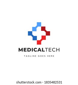 Elemento de diseño de plantilla de icono de logotipo técnico médico