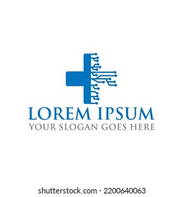 logotipo de tecnología médica, logotipo de farmacia